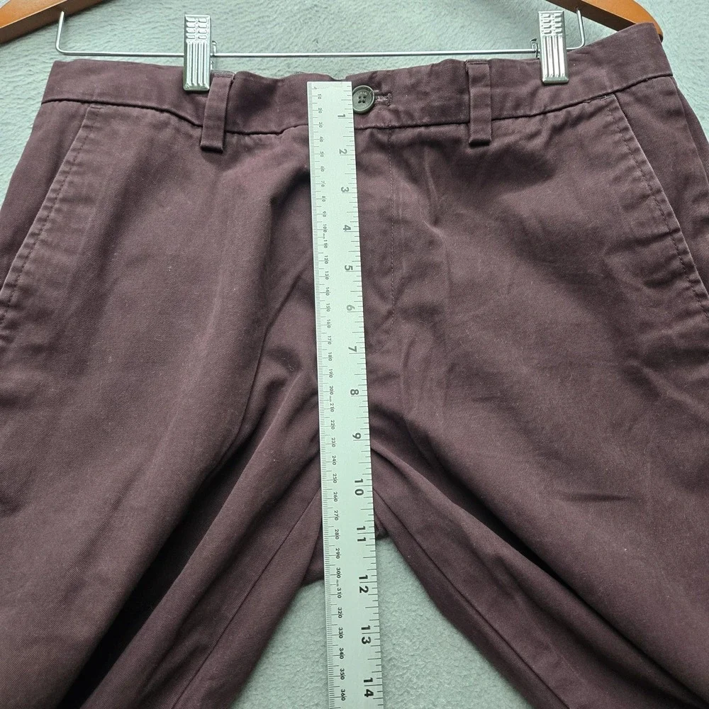 Banana Republic Men Pants 31X30 Burgundy Chino Twill Aiden‎ Button 28
